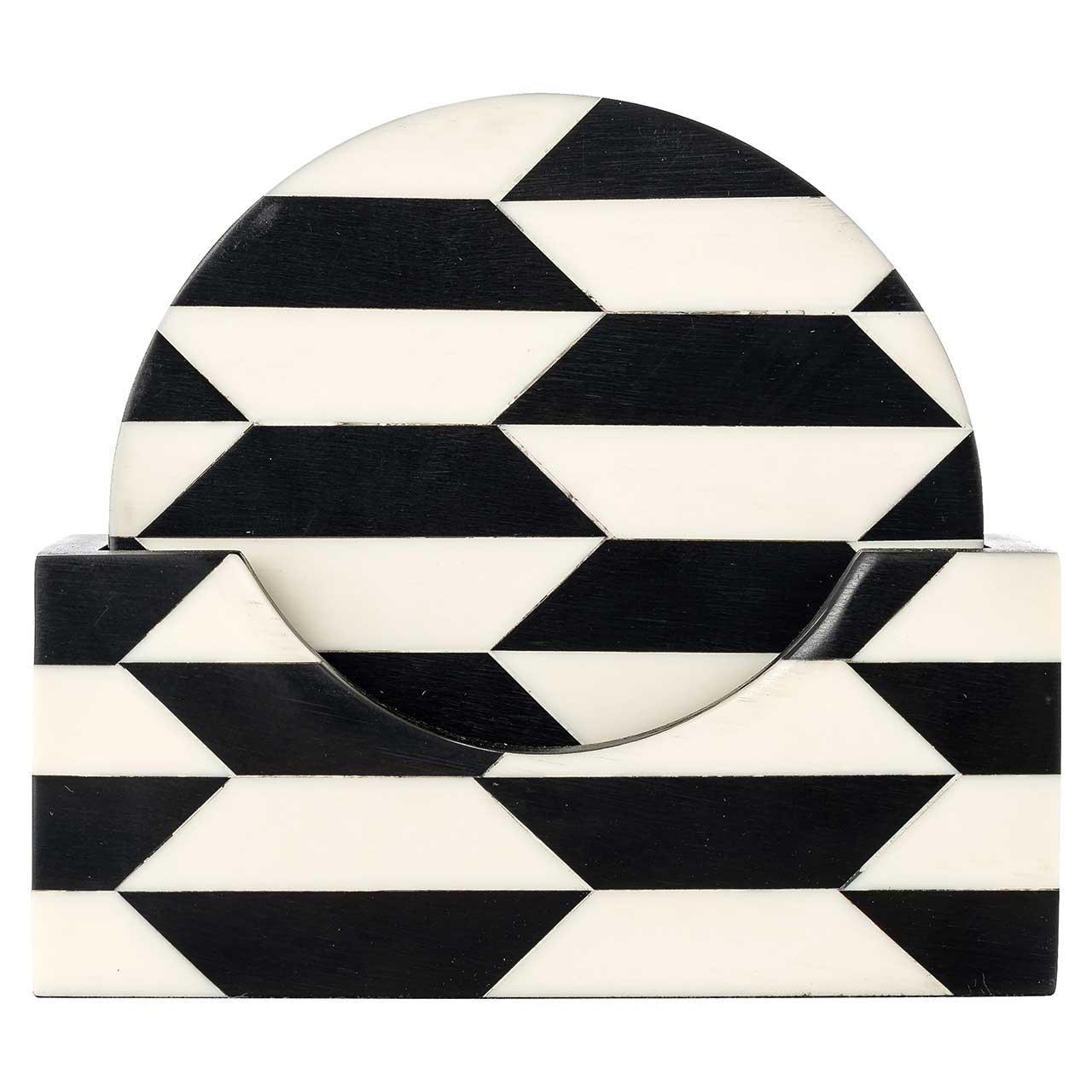 Richmond Decoration | Deko-Objekt Untersetzer Jula (schwarz/weiß)