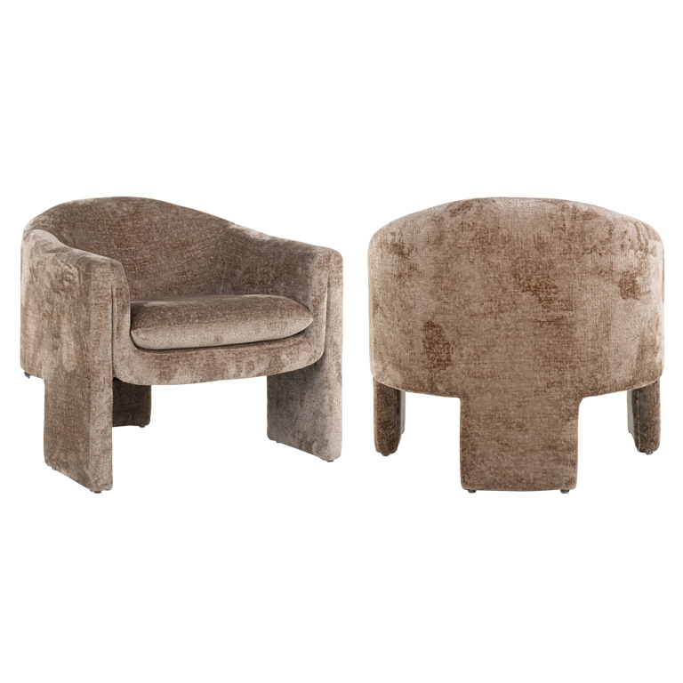 Sessel Charmaine aus Chenille (taupe) Sessel Charmaine aus Chenille (taupe)