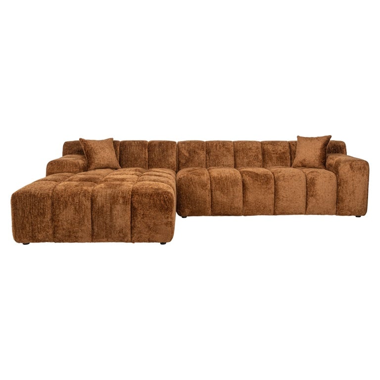 Cube | Sofa 3-Sitzer mit Lounge links (zimt)