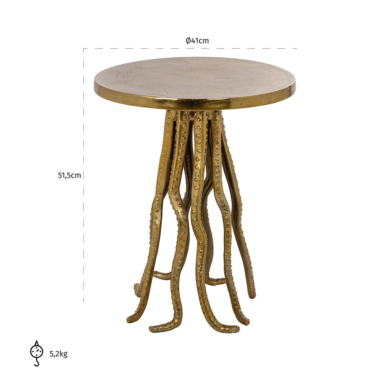 Chandon | Beistelltisch Macey (gold)