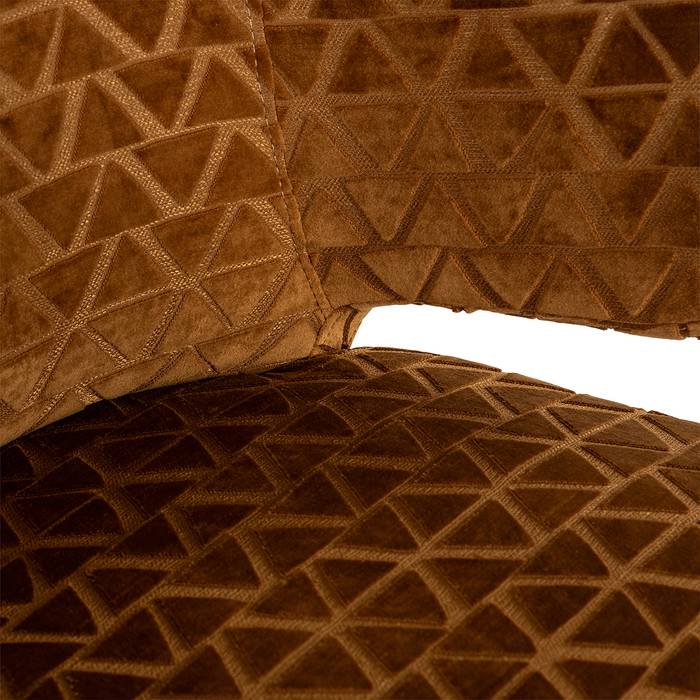 Barstuhl Indigo (Triangle 2013 old gold) Barstuhl Indigo (Triangle 2013 old gold), frontal seitlich aufgenommen. Modernes und elegantes Design mit Detailaufnahme