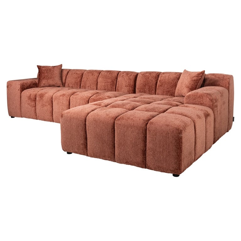 Cube | Sofa 3-Sitzer mit Lounge rechts (koralle) Cube | Sofa 3-Sitzer mit Lounge rechts (koralle)