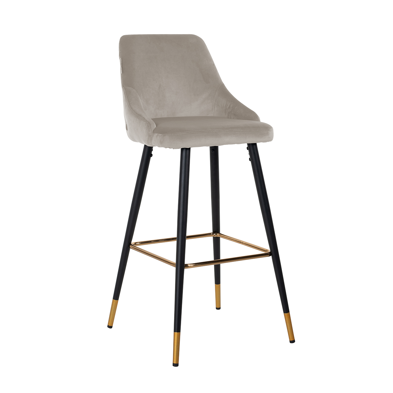 Barhocker Imani aus Samt (khaki)