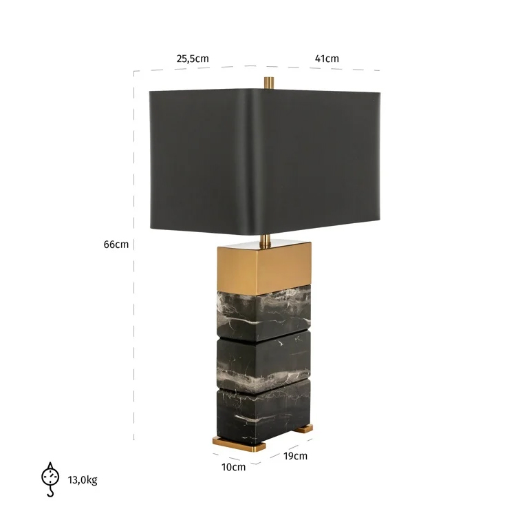Tischlampe Serena (schwarz/gold)
