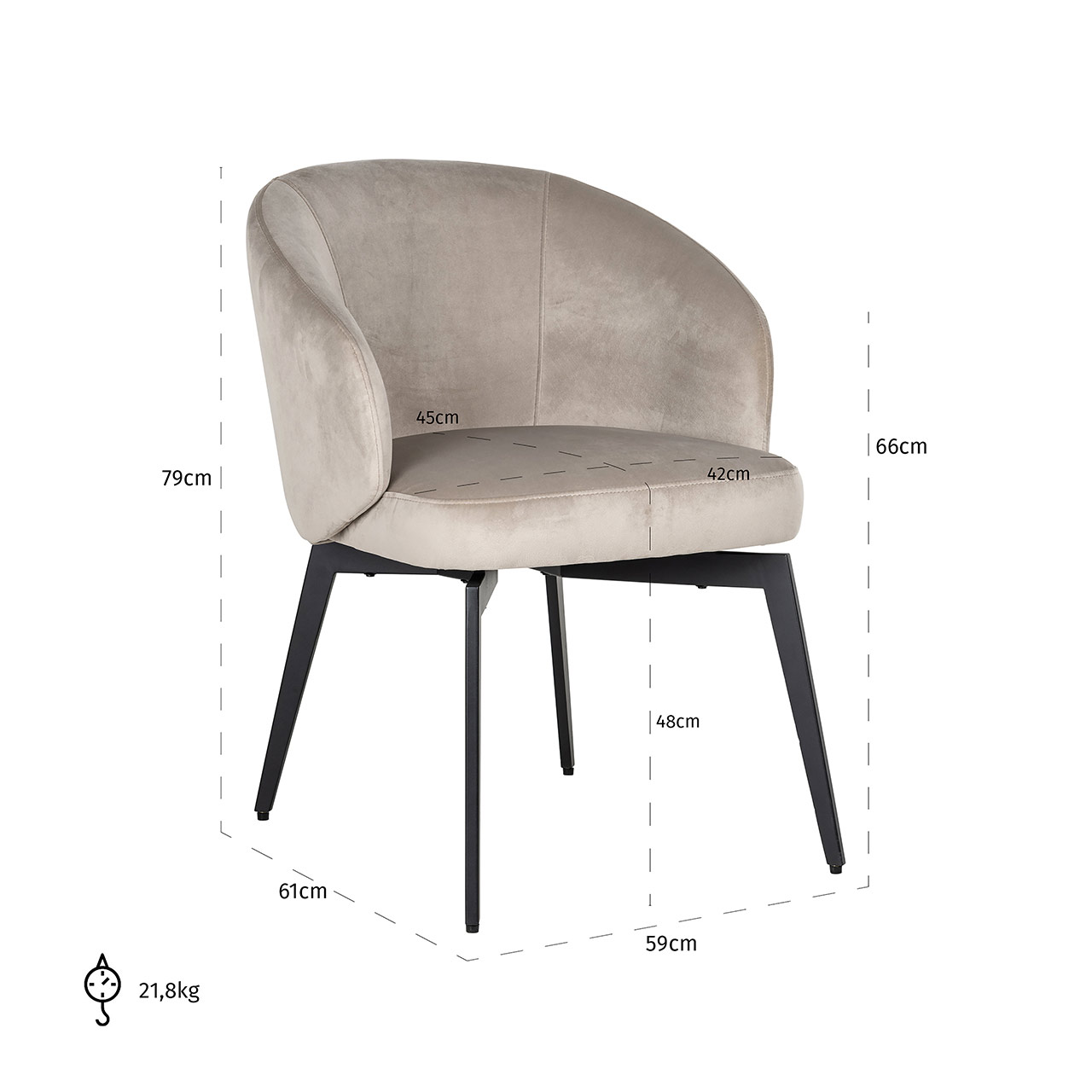 Stuhl Amphara (khaki)