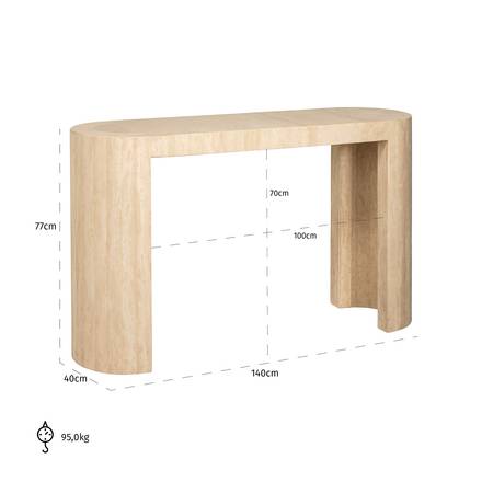 Konsolentisch Biltmore Italienischer Travertin (beige)
