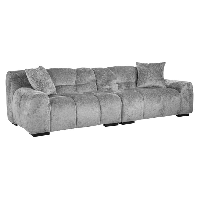 Sofa Charelle aus Chenille (grau)