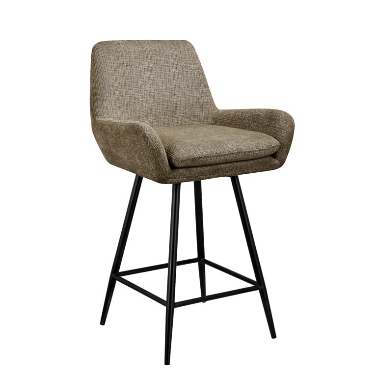 Barhocker Linsey aus Chenille (stein)
