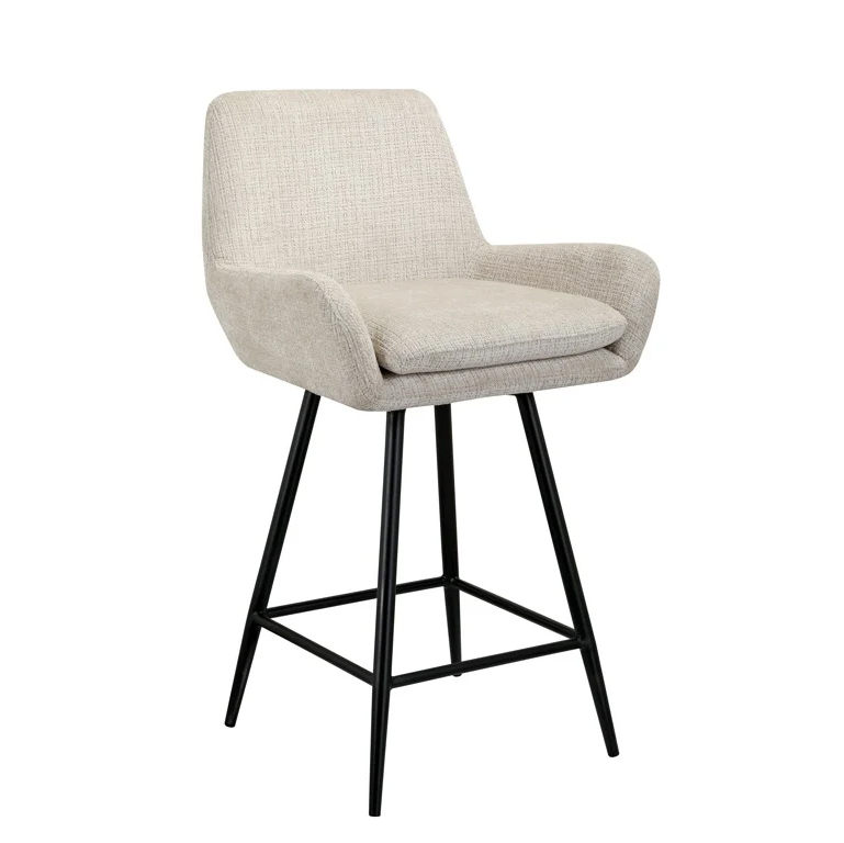 Barhocker Linsey aus Chenille (beige)