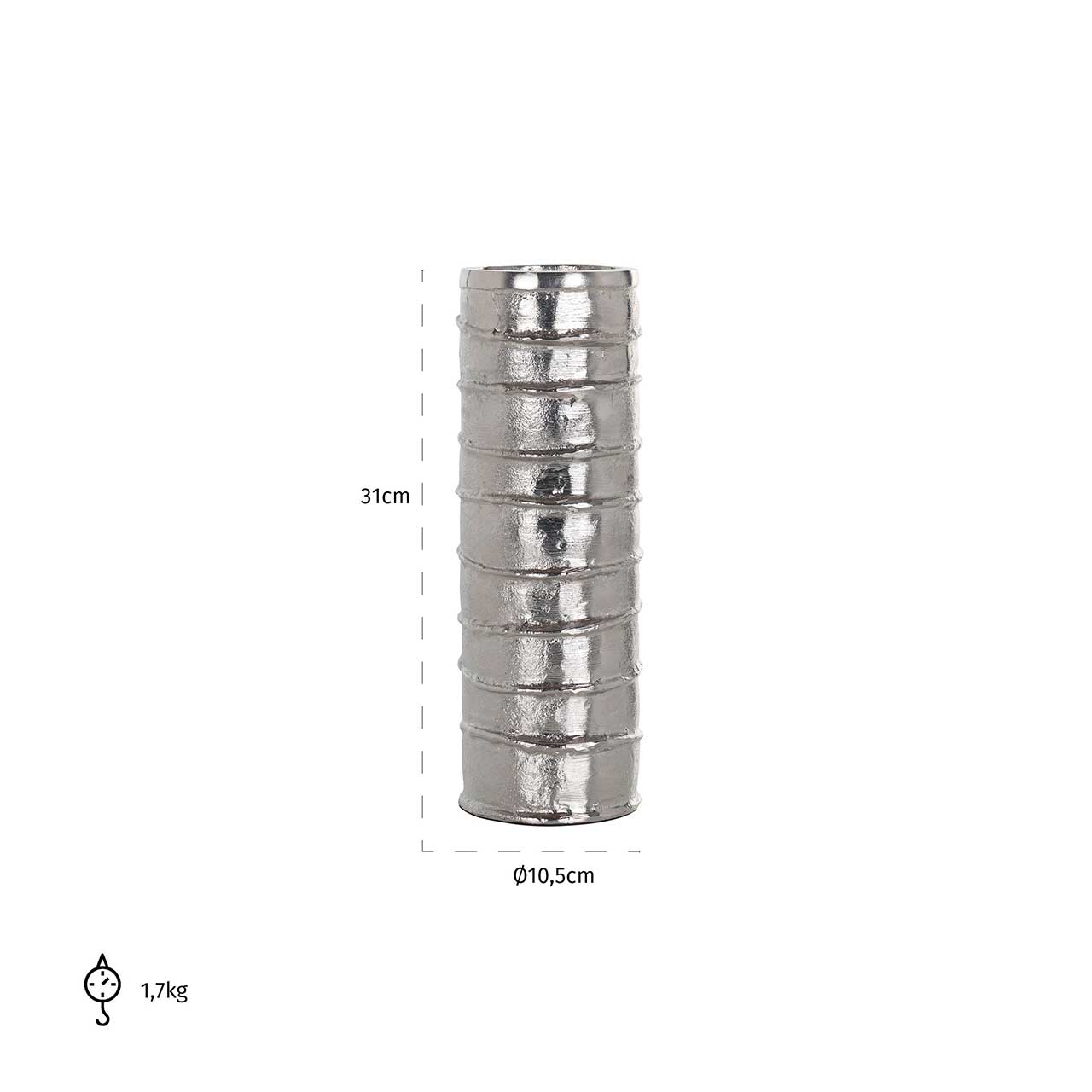 Richmond Decoration | Kerzenhalter Linde (silber) L