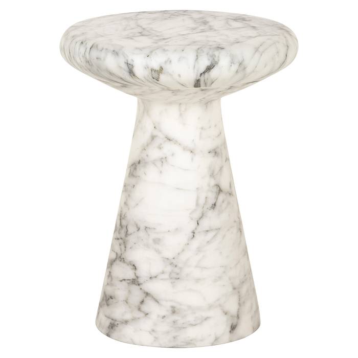 Beistelltisch Lohan faux white marble (weiss)