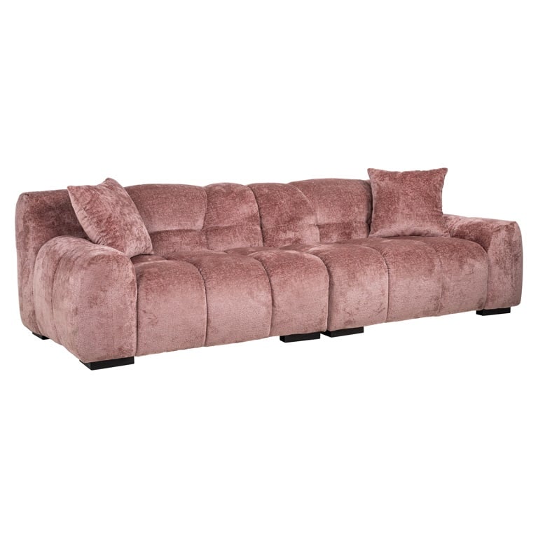 Sofa Charelle aus Chenille (rosé)