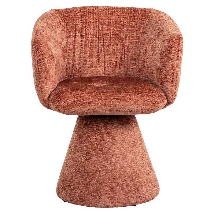 Drehstuhl Madeline (Fusion 92 Blush), frontal aufgenommen. Modernes und elegantes Design, ideal für stilvolle Wohnräume