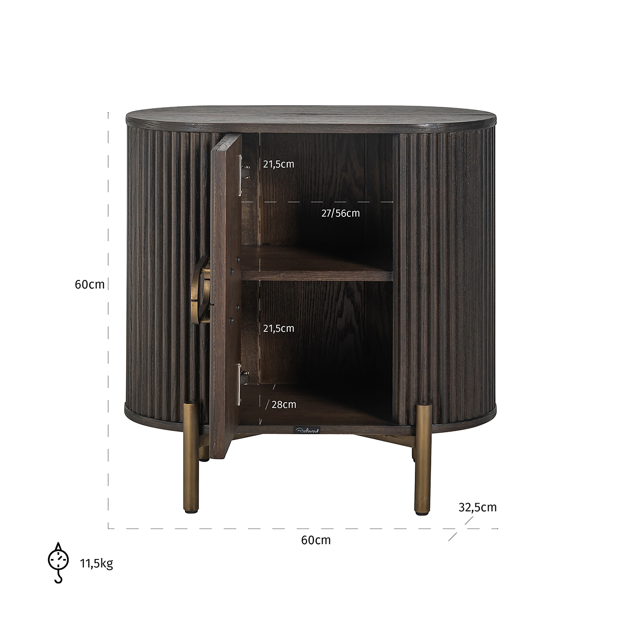 Luxor | Schrank mit 1 Türe (braun) Luxor | Schrank mit 1 Türe (braun)