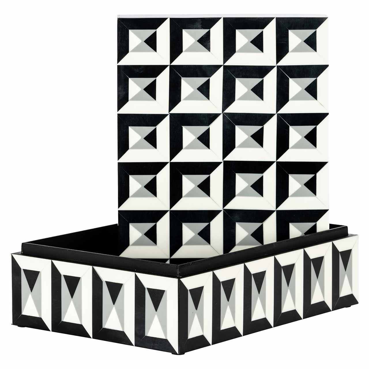 Richmond Decoration | Schmuckbox Licia (schwarz/weiß) L