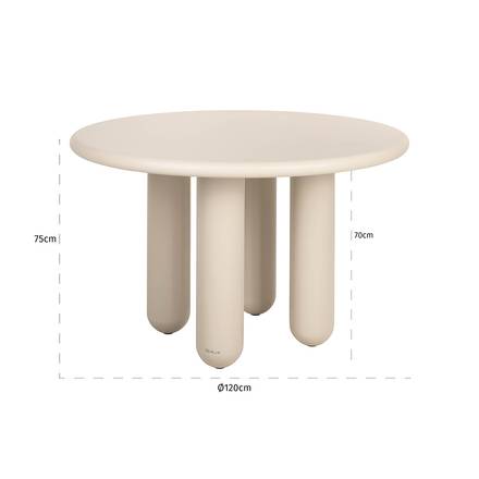 Esstisch Calma 120Ø (Beige)