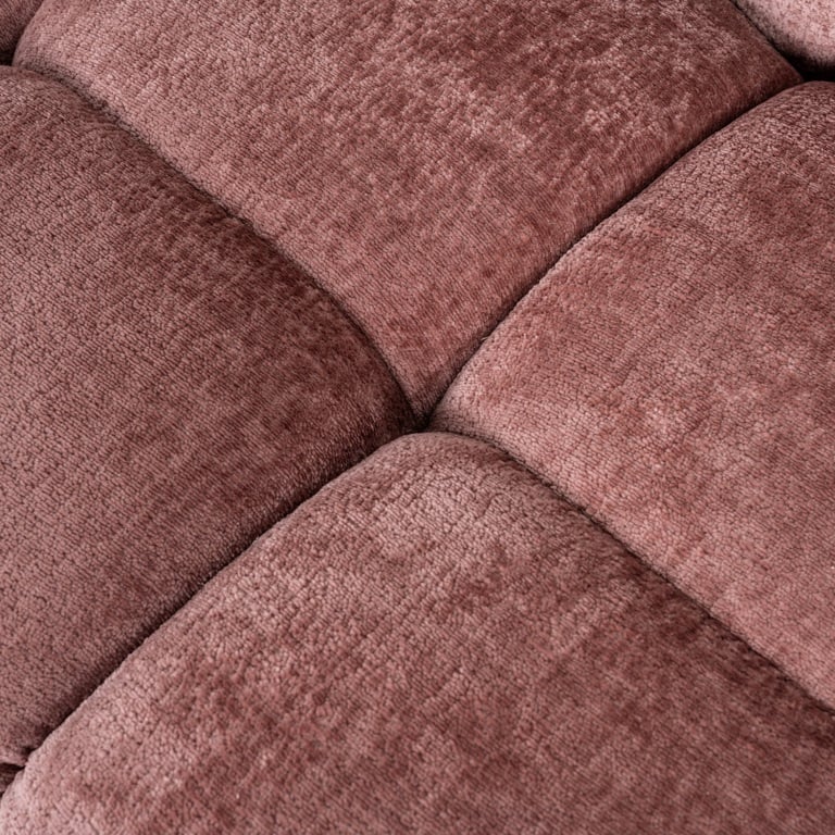 Sofa Charelle aus Chenille (rosé)