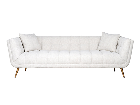 Sofa Huxley aus Samt (weiß)