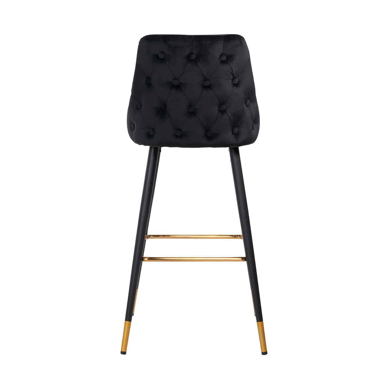 Barhocker Imani aus Samt (schwarz)
