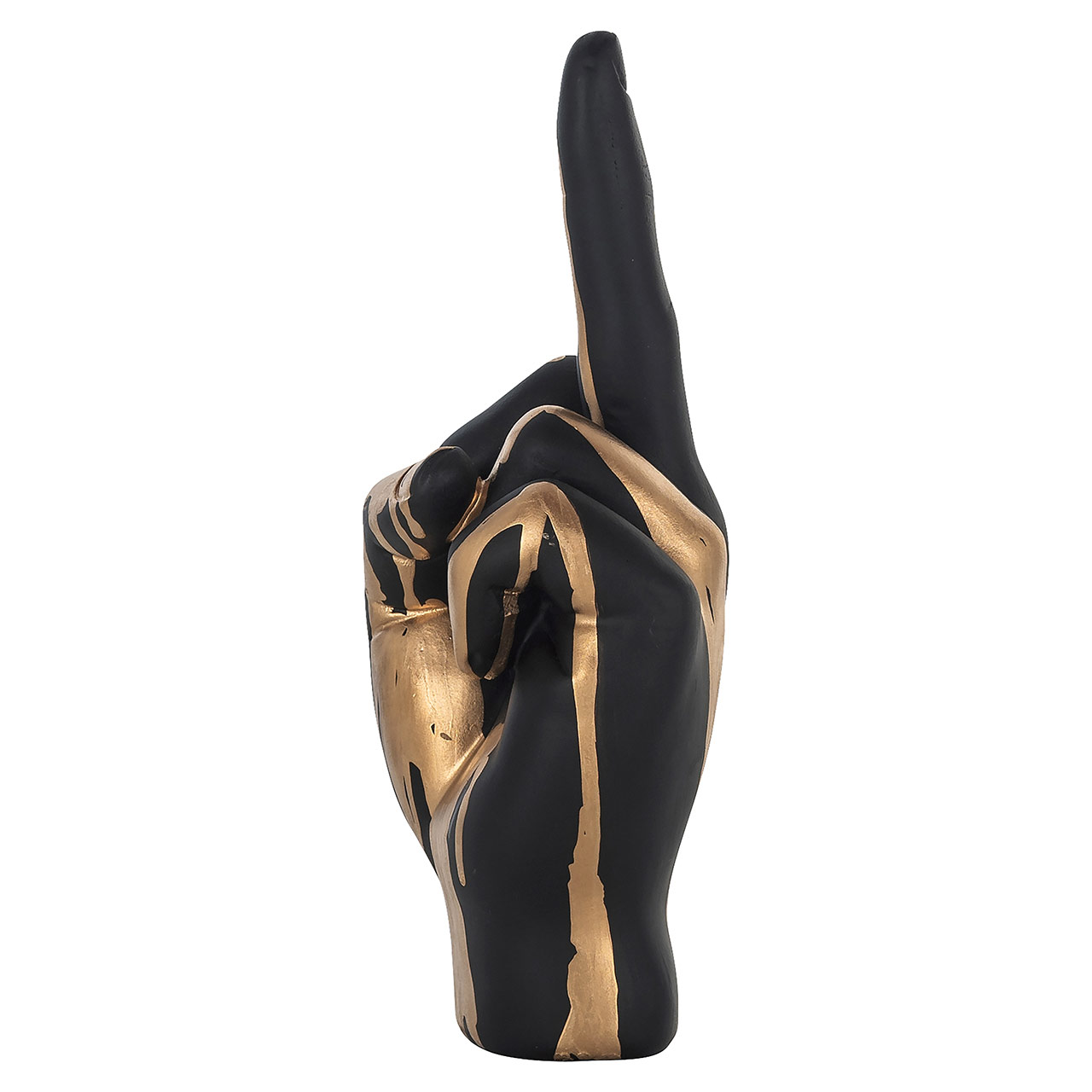 Richmond Decoration | Deko-Objekt Hand digitus (schwarz/gold)