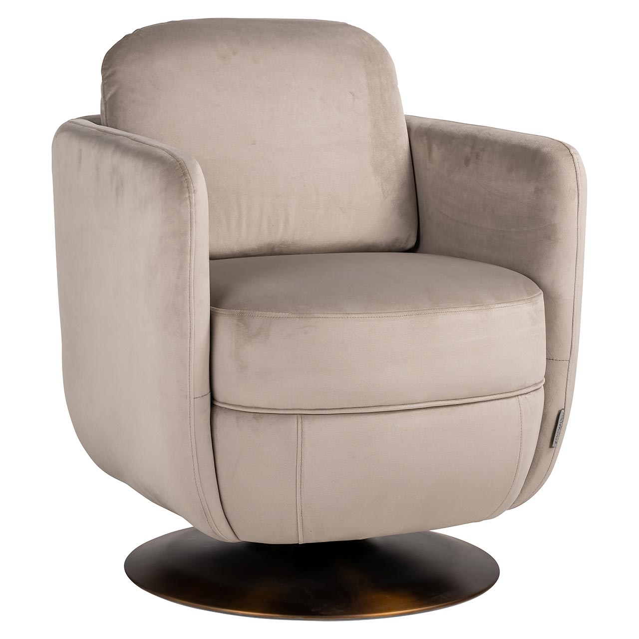 Drehsessel Turner aus Samt (khaki) Drehsessel Turner aus Samt (khaki)