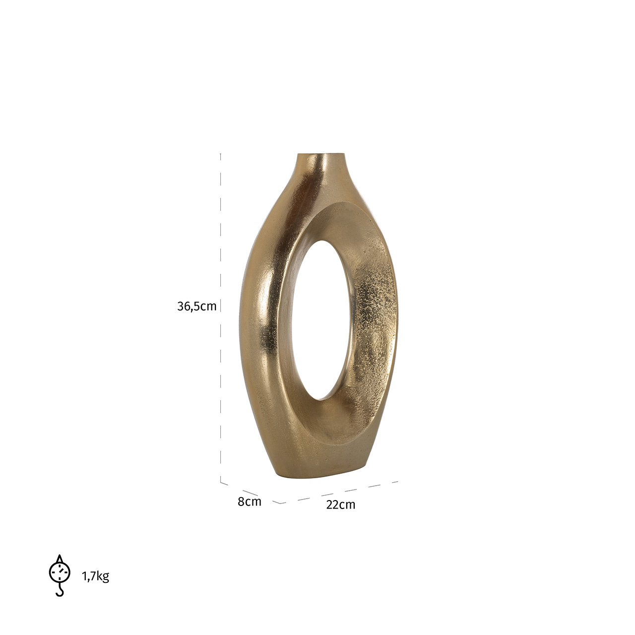 Richmond Decoration | Vase Alma (brushed gold) L