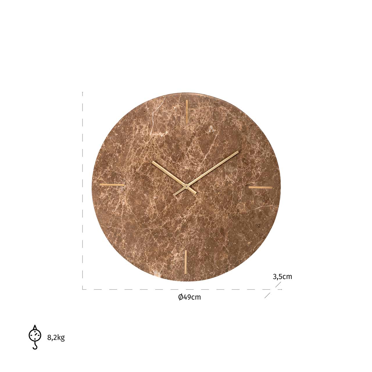 Richmond Decoration | Uhr Brenn (braun)