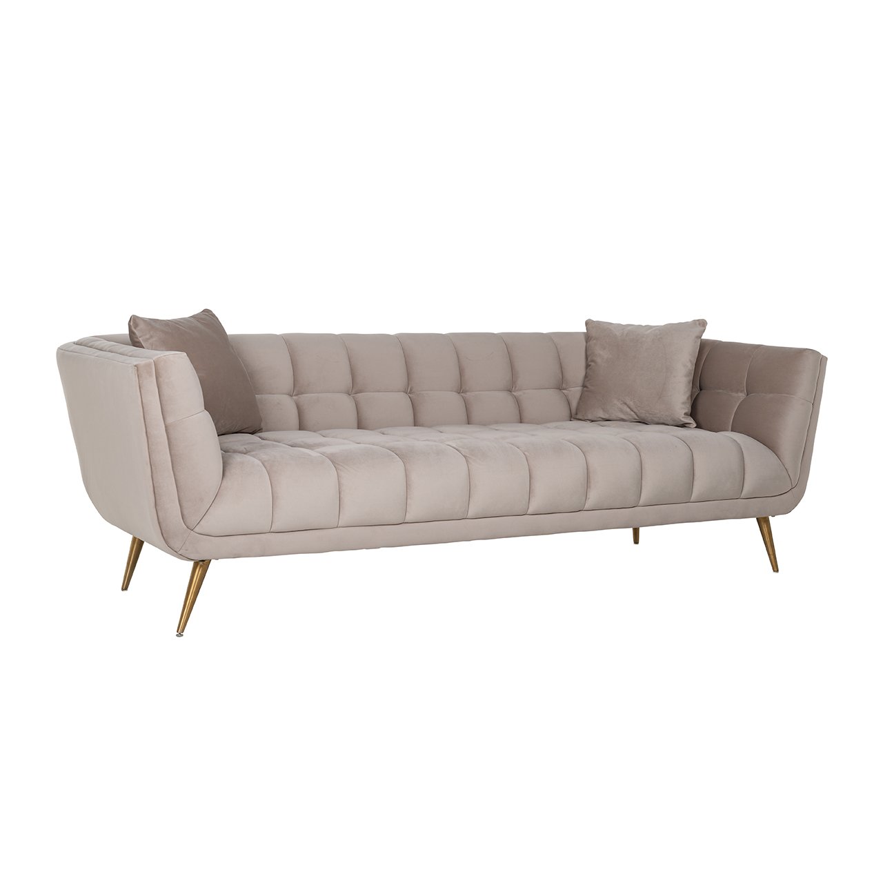 Sofa Huxley aus Samt (khaki)