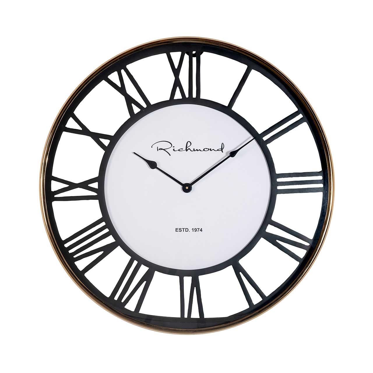 Richmond Decoration | Uhr Brently (schwarz/gold)