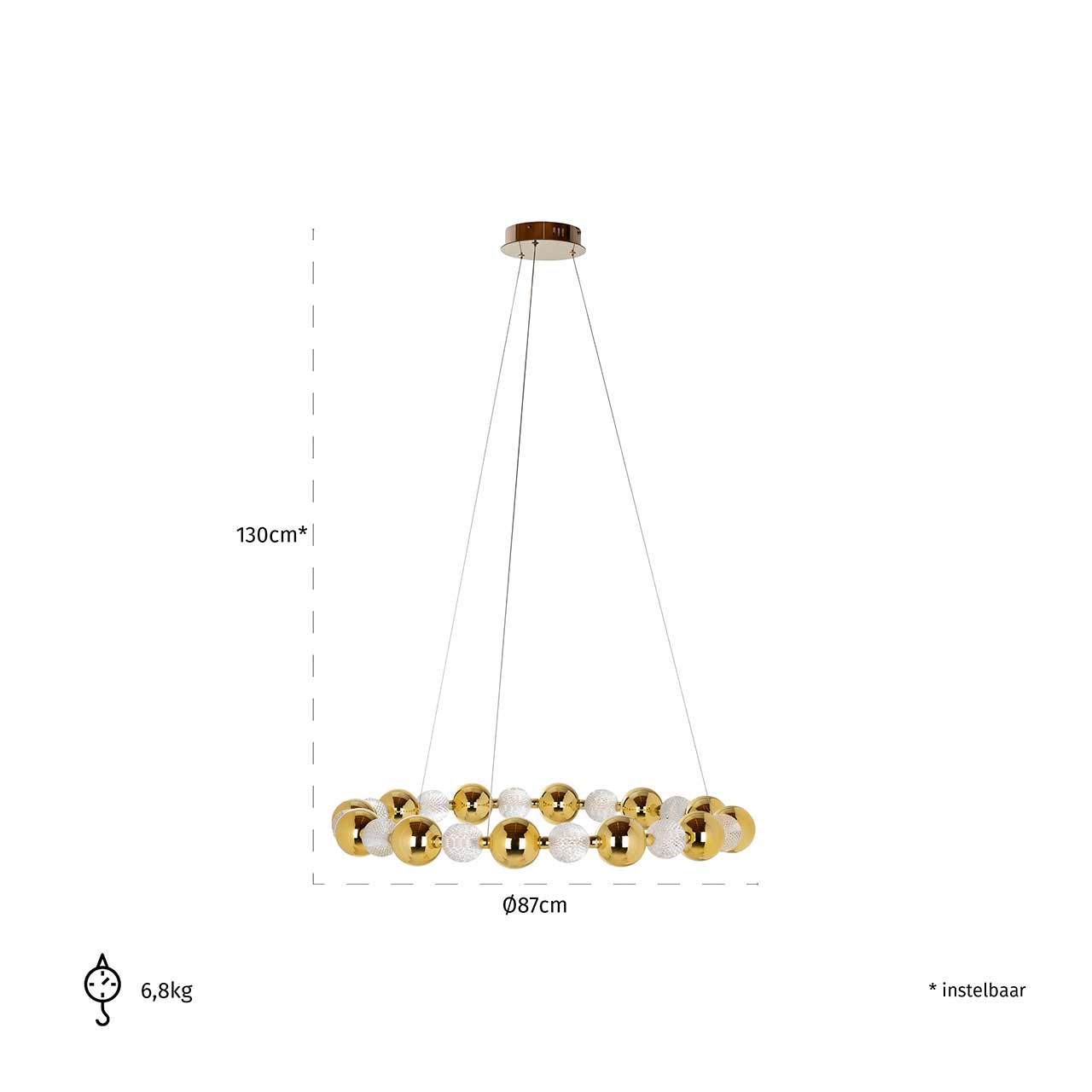 Hängelampe Chanda (gold)