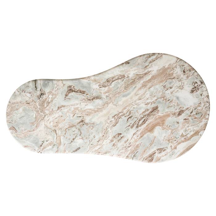 Das Bild zeigt den Couchtisch Coronel (beige) von oben.