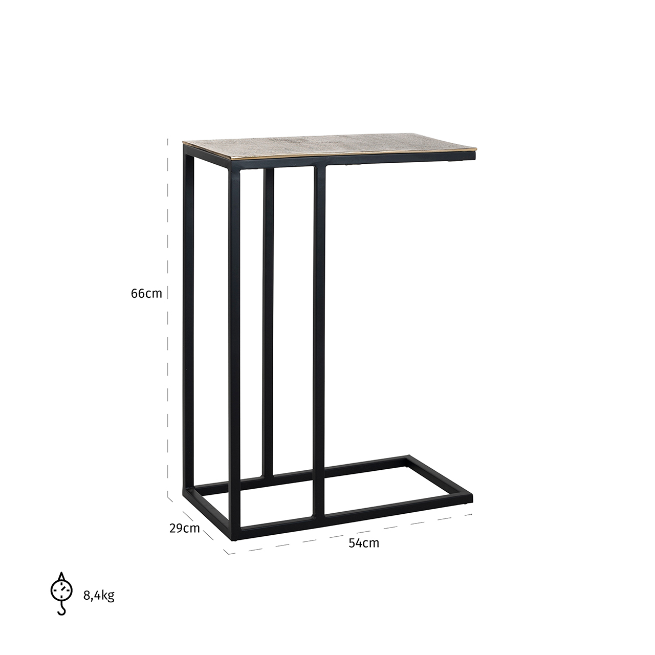 Calloway | Beistelltisch (champagne gold)
