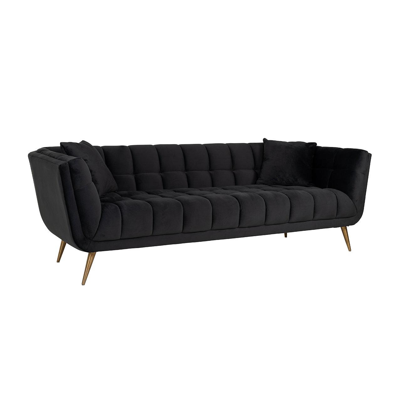 Sofa Huxley aus Samt (anthrazit)