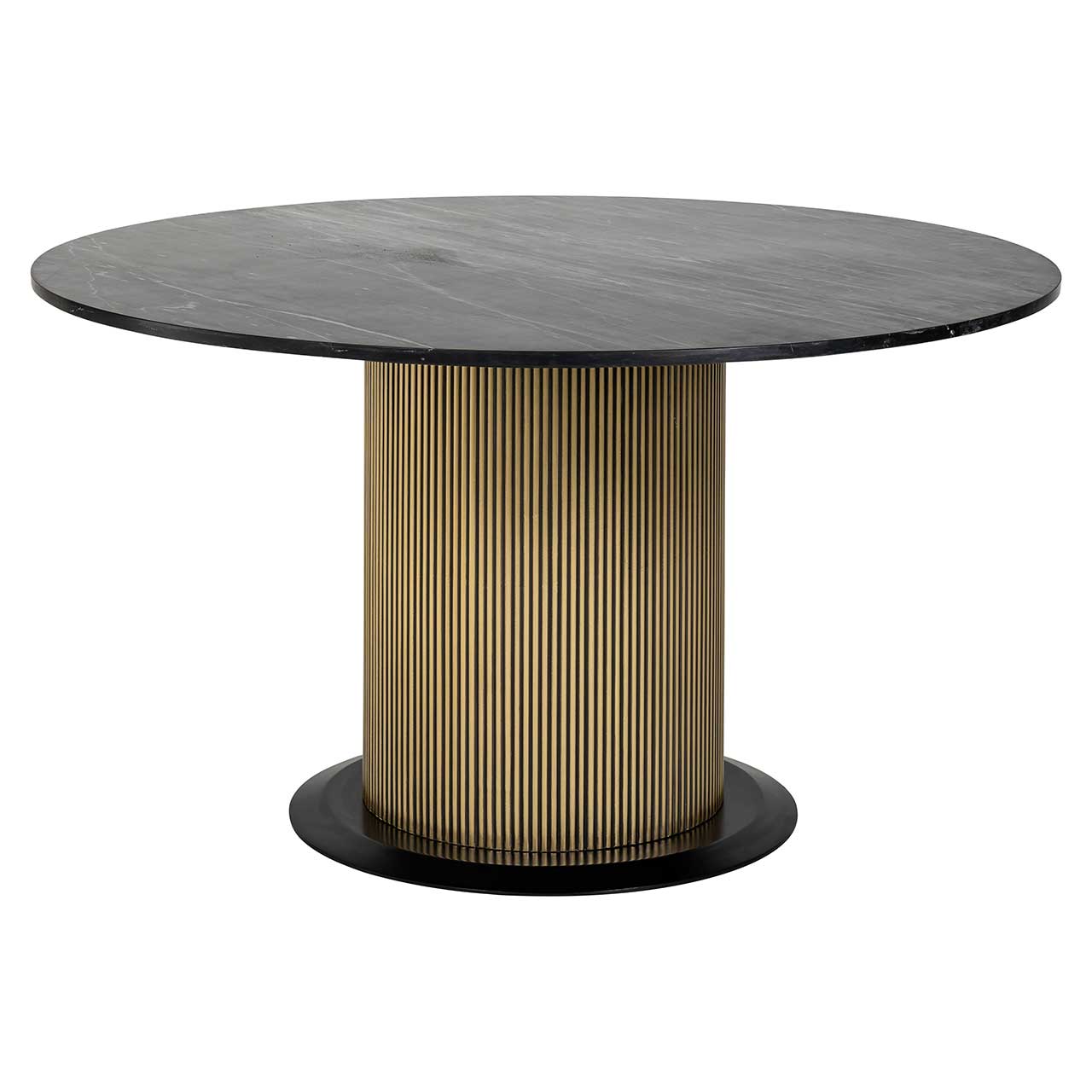 Ironville | Esstisch rund (schwarz/gold)