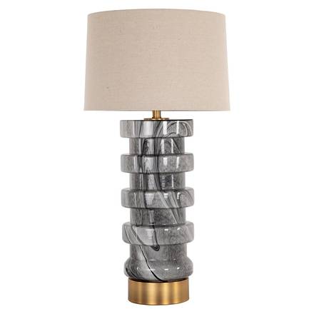 Tischlampe Jaylee (Schwarz/weiß)