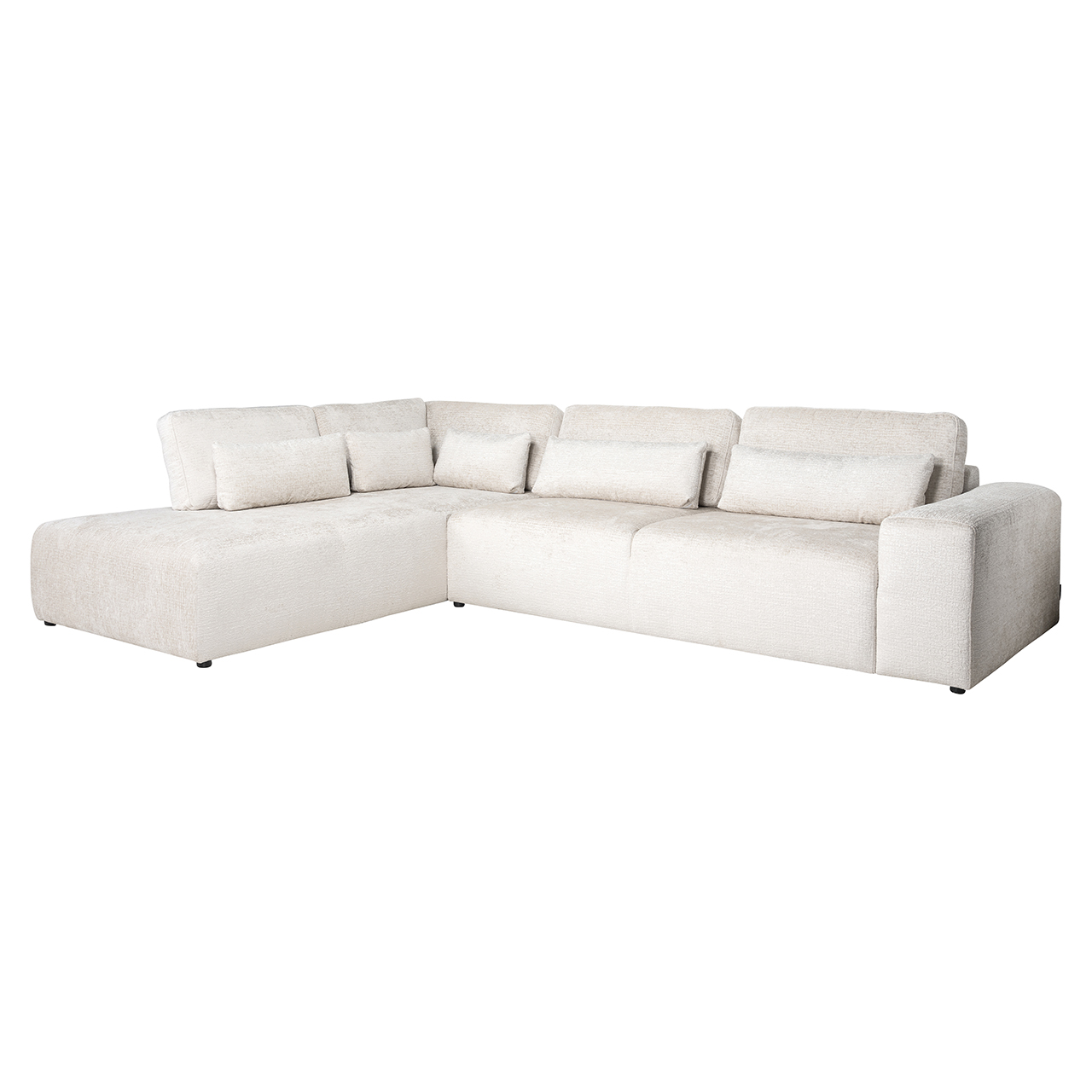 Sofa Lund 3-Sitzer Ottomane links (creme)