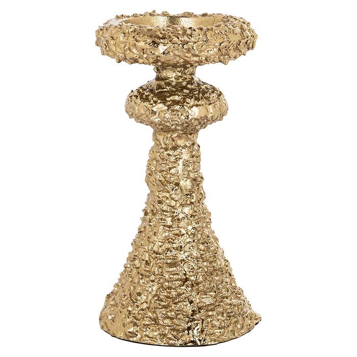 Kerzenhalter July klein (gold), frontal aufgenommen. Elegantes und stilvolles Design