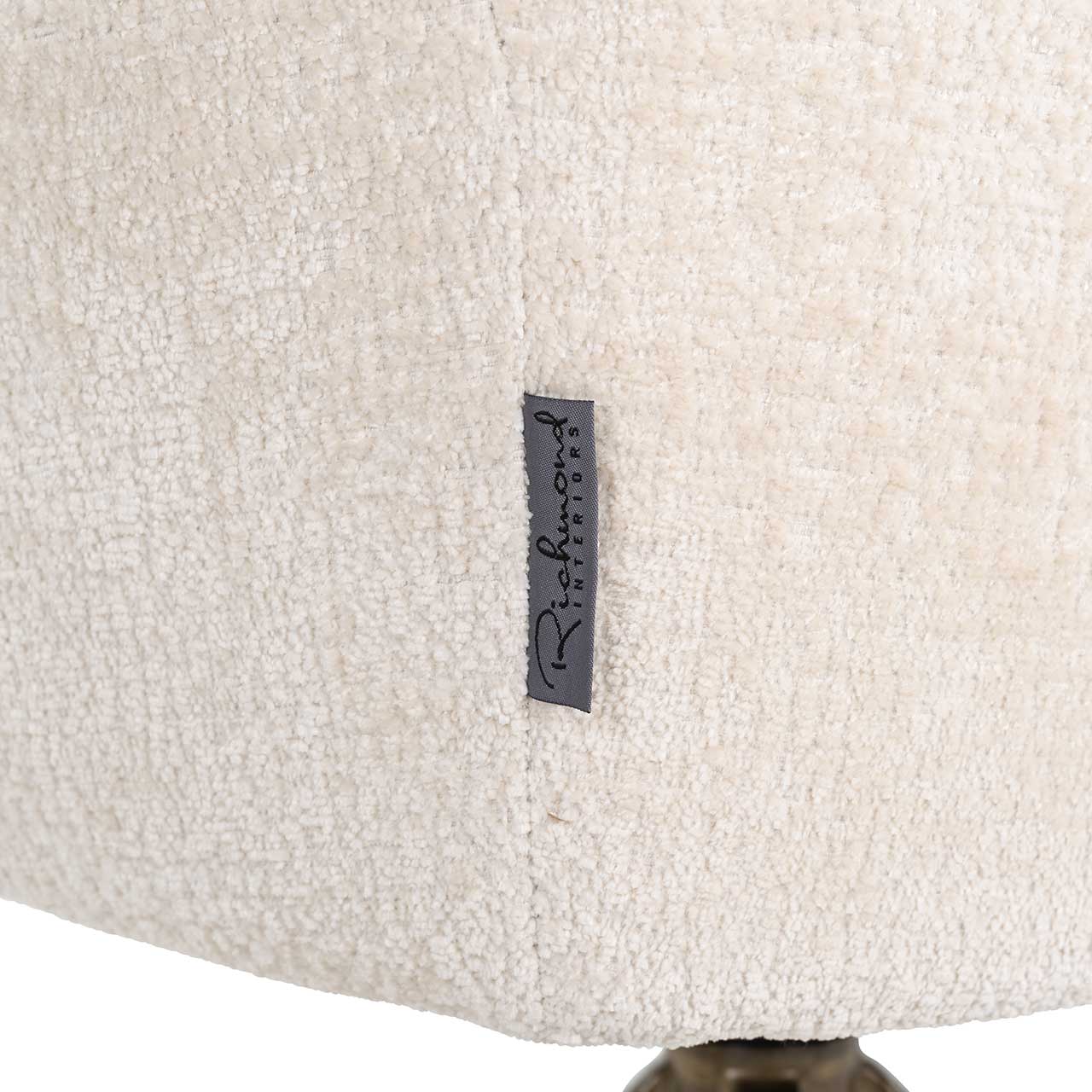 Drehstuhl Aline aus Chenille (weiß) Drehstuhl Aline aus Chenille (weiß)