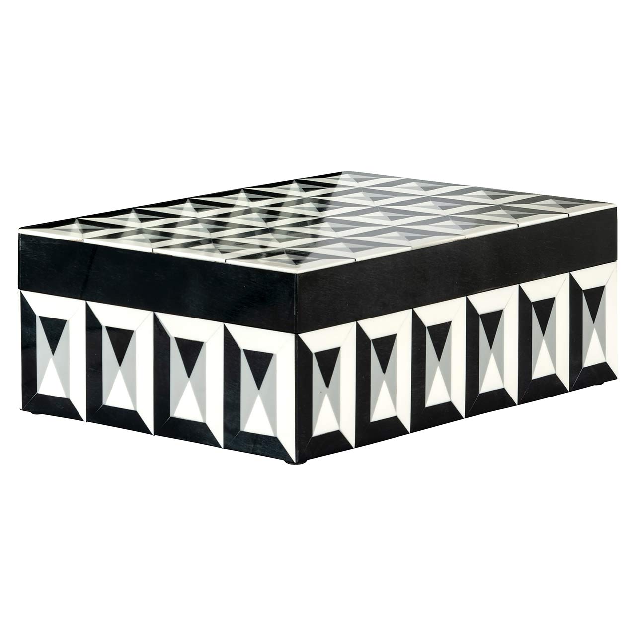 Richmond Decoration | Schmuckbox Licia (schwarz/weiß) L