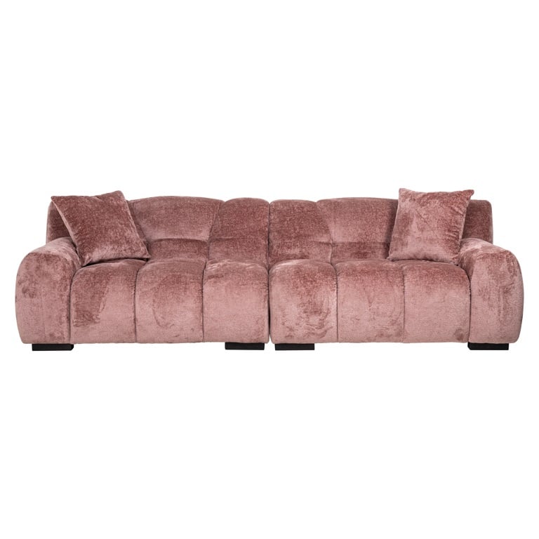 Sofa Charelle aus Chenille (rosé)