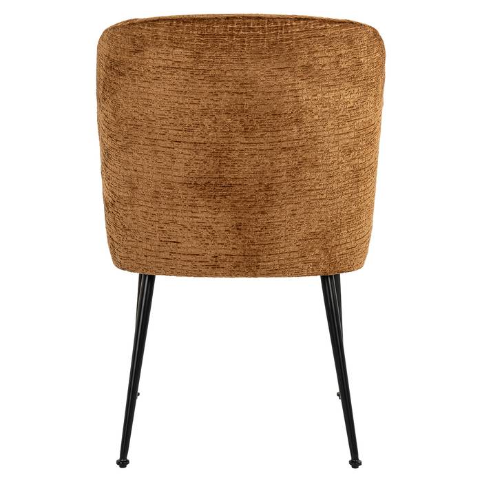 Das Bild zeigt den Esszimmerstuhl Fallon cognac fusion (Fusion cognac 28) von hinten.
