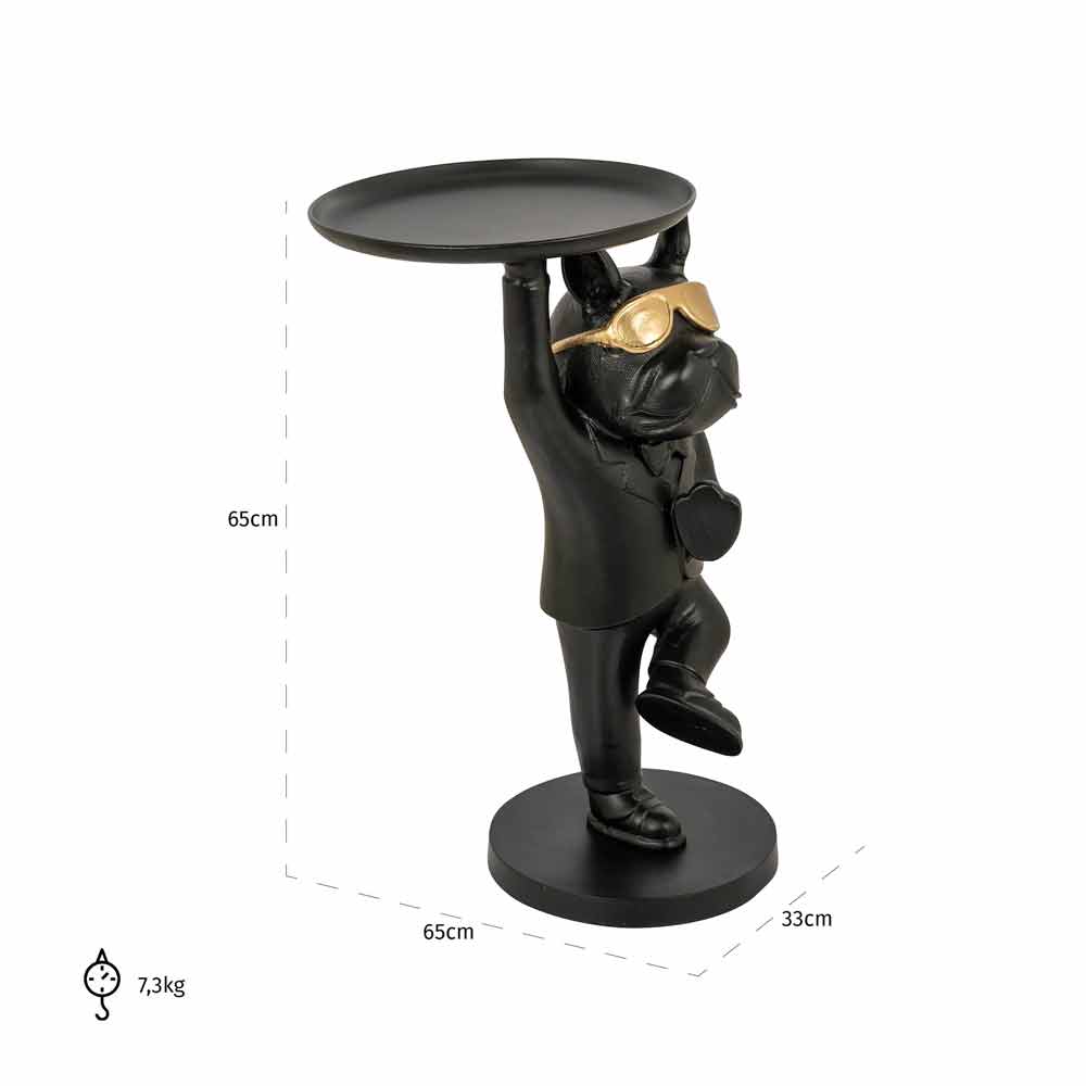 Beistelltisch Bullie (schwarz/gold)