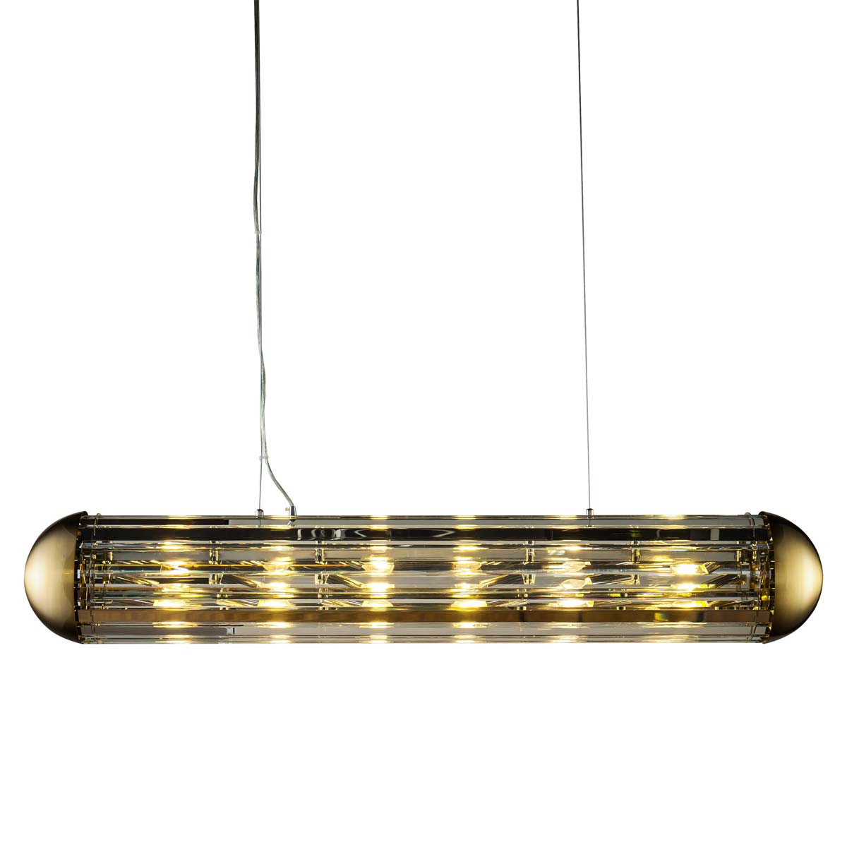 Die Hängeleuchte Mula (Bronze) hat ein stilvolles, modernes Design. Mit ihrer bronzefarbenen Oberfläche und den eleganten Linien bringt sie einen Hauch von Raffinesse in jeden Raum.