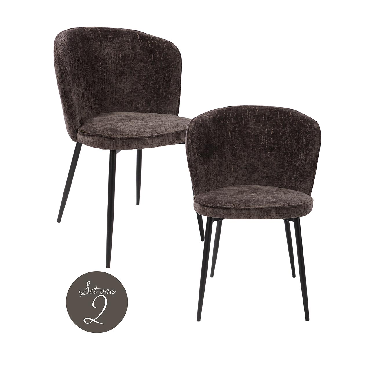 Stuhl Sandy 2-er Set (anthrazit)