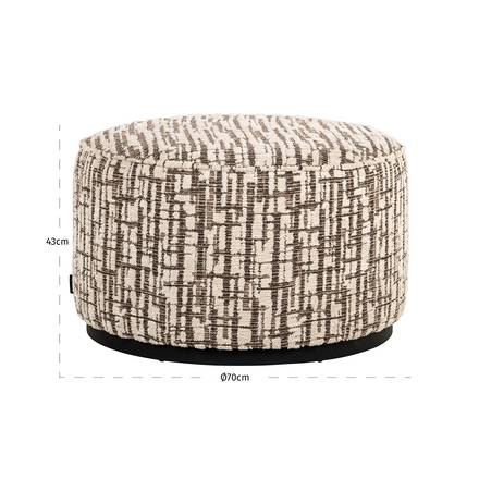 Hocker Lexie 70Ø (Dalia 11 Creme)
