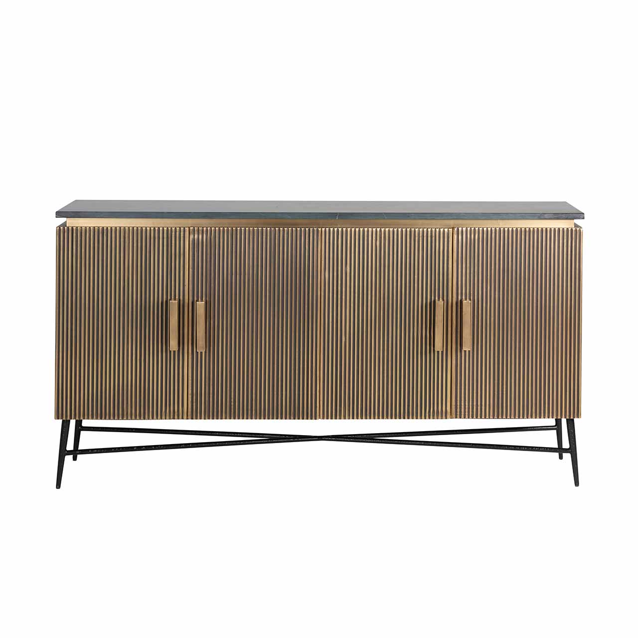 Ironville | Sideboard mit 4 Türen (gold)