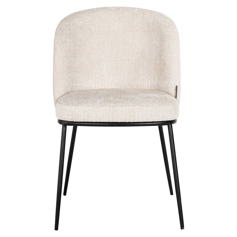 Stuhl Elvi aus Chenille (beige) Stuhl Elvi aus Chenille (beige)