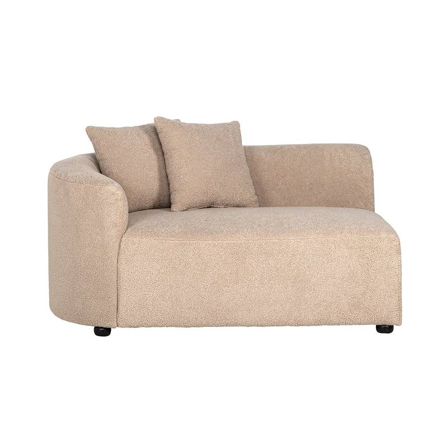Couch Grayson Armlehne links gepolstert (sand furry)