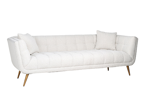 Sofa Huxley aus Samt (weiß)