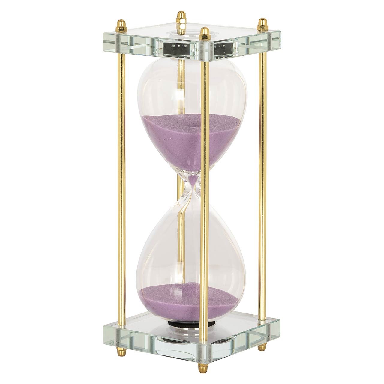 Richmond Decoration | Deko-Objekt Sanduhr Ashton (gold/lila) L